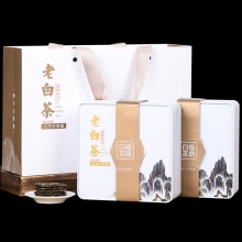 福鼎白茶老寿眉小方片茶叶礼盒装